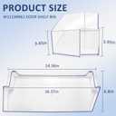 W11239961 W10900538 Door Bin Replacement,Refrigerator Door Shelf Compatible for Whirl-Pool Refrigerator Shelf Replaces 4591452 AP6333410 PS12578777 EAP12578777 Shelves 2Packs