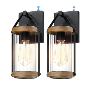 LONEDRUID 2 Pack Dusk to Dawn Outdoor Wall Light Fixtures Photocell Sensor Exterior Lantern Sconce Lighting Waterproof Outside Wall Mount Lamp for House Patio Garage Entryway Doorway