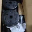 US Weight 105 Pound Barbell Weight Set for Home Gym| Adjustable Weight Set with Two Dumbbell Bars and Full 6 Ft Bar, Black