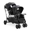Joovy Big Caboose Triple Stroller with Rear Bench and Standing Platform, Reclining Seats, Optional Rear Seat, and Two Universal Car Seat Adapters, Jet, Manufactured: 08/15/25