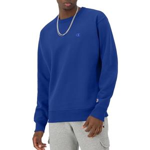 Champion Men's Crewneck, Fleece Sweatshirt, Crewneck Sweatshirts, Bright Blue, Size L