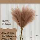 Faux Pampas Grass, 9 PCS 37''/3.1FT Tall Fluffy Fake Pompas Floral, Large Artificial Pompous Grass Branches for Floor Vase Fillers, Boho Farmhouse Room Wedding Decor (Taupe)