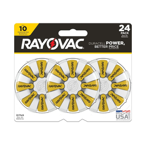 Rayovac Size 10 Hearing Aid Batteries (24 Pack), Size 10 Batteries