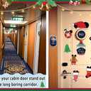 10 Pcs Christmas Door Decorations, Festival Magnetic Decorations for Cabin Door, Reusable Magnets for DCL and Major Cruise Lines