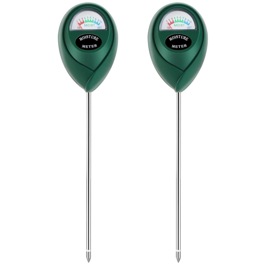 Plant Moisture Meter, Plant Water Meter, Soil Moisture Meter for House Plants for Garden, Lawn, Farm, Indoor & Outdoor Use, No Batteries Required (2 Packs Green)