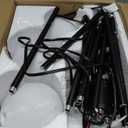 Lightdot 60IN Dimmable Black Tripod Floor Lamp Mid Century Standing Lamps with 3Pcs 3000K Bulbs Included Globe Eye Care&Stable Base Modern Tall Lamp for Living Room/Bedroom/Sofa Beside/Corner Decor