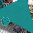 LOVE STORY Waterproof 10'x10'x14' Triangle Turquoise Blue Sun Shade Sail Cannoy UV Resistant for Outdoor Patio Garden Backyard (We Make Custom Size)