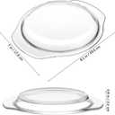 Microwave Glass Splashproof Cover 8-Inch Heat-Resistant Lid for Oven Bowls Reusable Microwave Plate Protector for Even Cooking and Kitchen Use