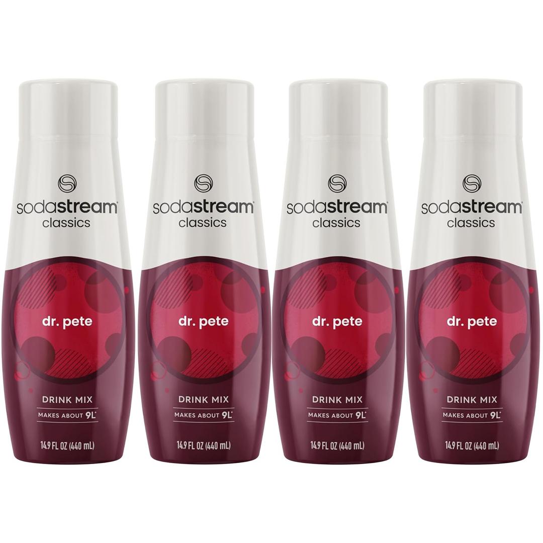 SodaStream Sparkling Drink, Dr Pete, 14.8 Fl Oz (Pack of 4)