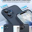 for iPhone 17 Case, [Ribbed Non-Slip Sides] [Military-Grade Drop Protection] [Full Camera Protection] Anti-Yellow Soft-Touch Shockproof Slim Phone Case for iPhone 17, Midnightblue