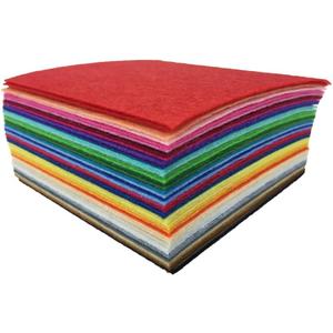 flic-flac 16PCS 8 x 12 inches (20 x 30cm) Assorted Color Felt Fabric Sheets Patchwork Sewing DIY Craft 1mm Thick