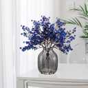JAKY-Global Real Babys Breath Artificial Flowers Dark Blue 6 Bundle Vase Filler European Fake Silk Plants Decor Dresser Wedding Party Decoration Bouquets DIY Home Garden