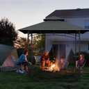 Grill Gazebo Replacement Top, 5 * 8 Outdoor BBQ Top Cover, Double Layer BBQ Gazebo Top Canopy for Model #L-GG001PST-F(Dark Gray)
