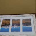 Hongkee 8x14 Picture Frame Set of 2, Distressed White Wood Frame with Glass Collage Frame, Display Pictures 3-4x6 With Mat or 8 x 14 Without Mat - Horizontal or Vertical Wall Mounting