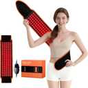 Upgraded Red Light Therapy for Body - 660nm & 850nm LED with Timer, Red Light Belt for Muscle Pain Relief on Back, Shoulder, Waist - Wearable Infrared Wrap to Decrease Inflammation and Speed Healing