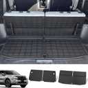 Cargo Mat Backrest Mat Compatible with 2022-2025 Mitsubishi Outlander 7 Seats Trunk Liner TPE Cargo Liner Replacement for 2022-2025 Mitsubishi Outlander Accessories (Cargo Mat+Backrest Mat)