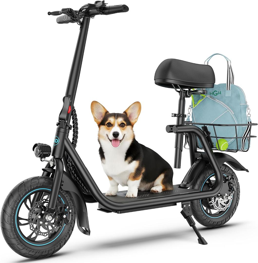 Gyroor Electric Scooter with Seat for Adults C1 450W Motor 20 Miles