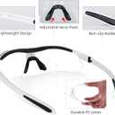ROCKBROS Pickleball Glasses for Men & Women Photochromic Sports Sunglasses, UV400 Protection & Interchangeable Strap