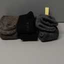 Alpaca Socks for Men and Women, Heavyweight Thermal Thick Warm Alpaca Wool Boot Sock for Hunting, Hiking, Moisture Wicking (Large, (3pairs)-black & dark Gray & walnut Brown)