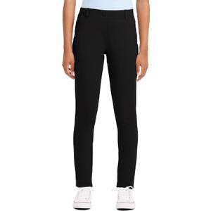 Nautica Womens Juniors Uniform Skinny Leg Jegging, Flat Front Style with Zipper Closure, Functional Pockets (X-Large, Black)