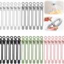 30pcs Data Cable Organizer, 2025 New Silicone Cable Ties Cable Management Organizer, 106mm Reusable Cord Organizers, Colorful Wire Organizers for Cords (30)