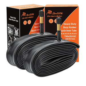 700C Heavy Duty Bike Tubes 700x35C/38C/40C/43C AV48 Schrader Valve (35/43-622) 700C Bicycle Inner Tubes Compatible with 700x35C 700x36C 700x37C 700x38C 700x40C 700x42C 700x43C Bike Tire Tubes 2-PCS