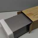 BAYKA Grey Floating Shelves for Wall, Wall Mounted Rustic Wood Shelves for Bathroom, Bedroom, Living Room, Kitchen,Small Hanging Shelf for Books/Storage/Room Decor (Set of 3, 15.7in) (E. Grey - Industrial Edge Style)