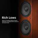 Floor Standing Tower Speakers Pair, Dual 6.5" Woofers, 120W, Brown
1" silk dome tweeter, passive hi-fi design, home theater ready, MDF wood cabinet, rich warm sound, for stereo & movies