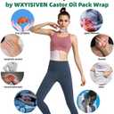 2 x Waterproof Castor Oil Patches Pack Wrap, 20 Pcs 5.9x5.9in (15x15cm) Clear Film, Self-Adhesive Organic Cotton Patch for Belly Button, Navel, Waist, Breast, Disposable for Liver Relief (No Oil Included)
