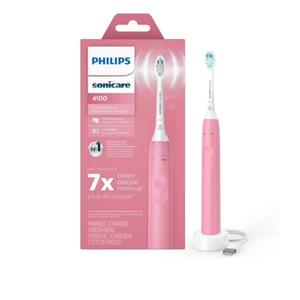 Philips Sonicare 4100 Series Electric Toothbrush  Sonic Toothbrush with Advanced Sonic Technology, Pressure Sensor, Two Intensity Settings, Smartimer & Quadpacer, Deep Pink, Model HX3681/26