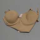 Low Back Bras for Women-Seamless Invisible Backless Bra-Lightly Lined Demi Multiway Bra No Show Low Cut Halter Bras (32C, Nude)