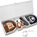 DAD Letter Shaped Gift Box, Decorative Storage Container for Father's Day (White DAD)