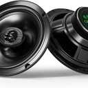6.5" Car Audio, 2 Way Full Range Coaxial Speakers System, 4 ohm 100 Watt Peak Power Car Speaker with Voice Coil and Rubber Surround, for Car Stereo Sound (Black, Pair)