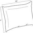 Arden Outdoor Cushion Pillow Back, 23 x 17, Rain-Proof, Fade Resistant Sapphire Aurora Blue Stripe