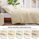 Love's cabin Quilts for Queen Bed Camel Bedspreads Bedding Set - Summer Lightweight Bedspread Comforter - Wave Pattern Bedding Coverlet for All Season - 3 Pieces (1 Quilt, 2 Pillow Shams)