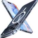 TORRAS Magnetic Slim-Fit for iPhone 17 PRO MAX Case, Ultra-Thin 17 ProMax Phone Case Compatible with MagSafe, Light Anti-Scratch Matte Hard PC Bayer 6.9 inch OriginFit, Clear (4-Diamond Clear)