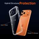 ivoler 3-in-1 Clear Case Designed for iPhone 17 Pro 6.3'' 2025 with 2 Pack Tempered Glass Screen Protector, Military Shockproof Hard Back Slim for iPhone 17 Pro Cover - Clear