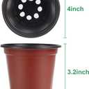 Augshy 250-Pack 4 Inch Plant Nursery Pots Seed Starting Pots Containers with 300 Labels for Indoor Outdoor Usage