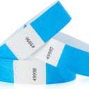 1,200 WristCo Neon Blue Tyvek Wristbands for Events - Tamper-Proof Design & Fluorescent Color Prevent Reuse Premium-Grade Bracelets for Hospital & Medical ID, Party & VIP Identification