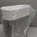 iDesign Small Slim Plastic Bathroom Trash Can, Garbage Can for Bedroom, Office, Desk, Dorm, Gray