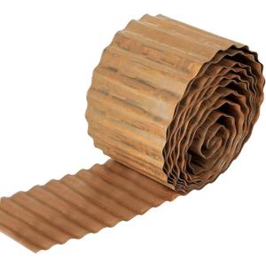 Metal Landscape Edging,10 Inch×20FT Corrugated Metal Garden Edging Border Heavy Duty Garden Borders Edging Lawn Edging for Garden,DIY Flower Beds,Lawns,Pathway (Rusted)