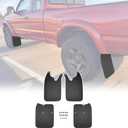 Mud Flaps for 1999-2004 Toyota Tacoma with OEM Fender Flares Only, No Drill Splash Guards Front & Rear Truck Mud Guards with Hardware Accessories Mudflaps Set,4PCS