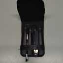 7pcs Eyebrow Tweezers Kit for Women Precision Plucker with Brow Scissors & Razor & Spoolie for Facial, Chin, Brow, Splinter and Ingrown Hair (Black)