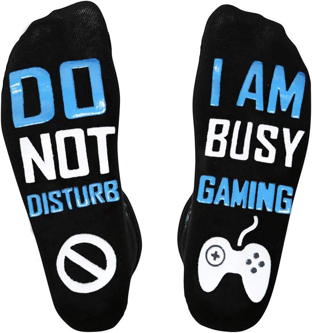 Novelty Funny Socks Do Not Disturb Socks Christmas Gift Stocking Stuffers for Teenage boys Kids Men Women, Size Medium