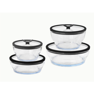 Anyday 8-Piece Glass Round Dish Set