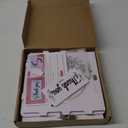 OurWarm White Wedding Card Box with Lock & Slot, PVC Gift Card Box for Wedding Reception, Eucalyptus Wedding Envelope Money Card Box for Party Graduation Birthday Bridal Shower Decorations