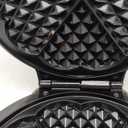 Mueller Heart 5 Waffle Maker, Norwegian Waffle Iron, Adjustable Browning Control & Nonstick, Cool Touch Handle, Easy to Clean, Small Kitchen Appliances