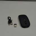 AIKOKOK Wireless Bluetooth Mouse Rechargeable Laptop Mice with LED Use Portable(BT5.2 and USB 2.4G) Dual Mode Connection Silent Slim Computer Mouse for Laptop/iPad Tablet/Apple MacBook/PC (Black)