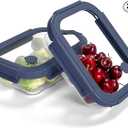 BOROHOUSE 5Pack Borosilicate Glass Containers with Tempered Lids, 35.2oz/4.4 Cup Airtight Meal Prep Set, Microwave/Freezer Safe (Blue)