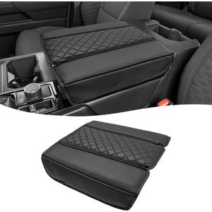 KBH Center Console Armrest Cover for Toyota Tundra 2022 2023 2024 2025 2026, Vinyl Leather Trim, Durable Middle Console Protector, Zipper Closure, Anti-Scratch